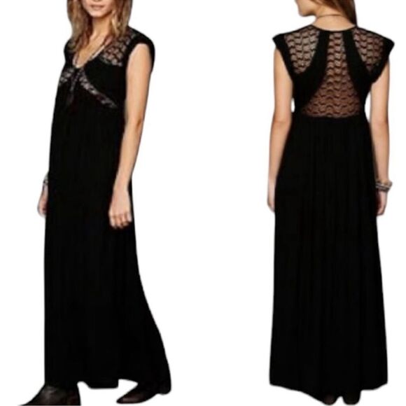 Free People Oversized Black Maxi Dress(Size XS) - Picture 1 of 7